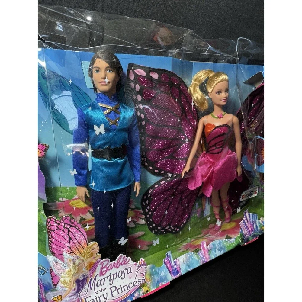 2012 Barbie Doll Mariposa and The Fairy Princess with Boy Prince NIB (dent) B-2